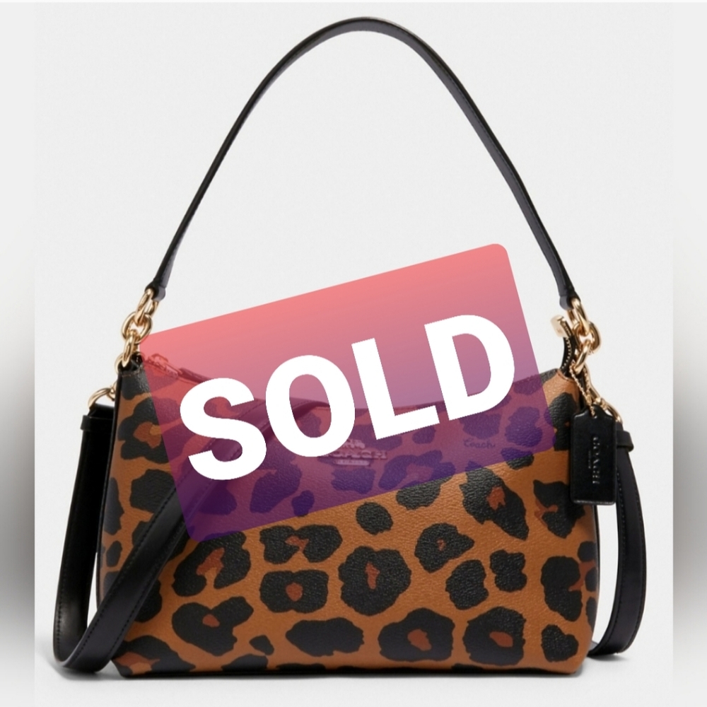 Rare Coach Cheetah Leopard Lewis Shoulder Bag